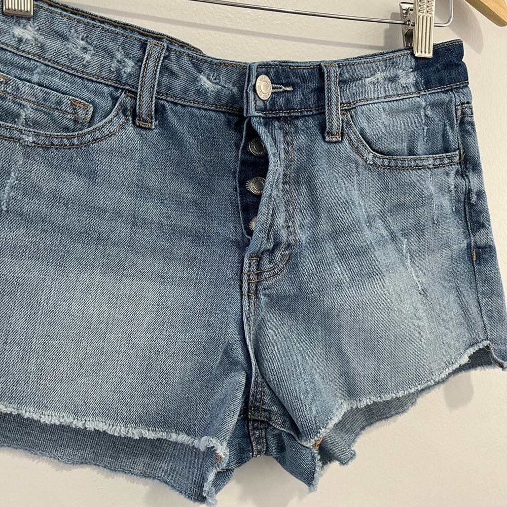 Vervet High Rise Button Fly Shorts 26 Cutoff Distressed - Picture 4 of 9